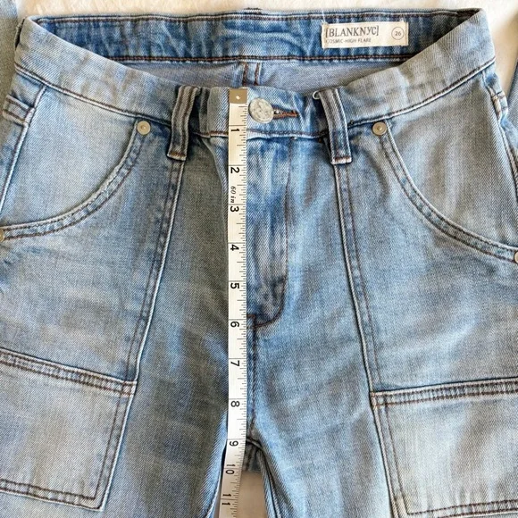Blank NYC Cosmos High Flare denim jeans size 26 - Picture 2 of 4